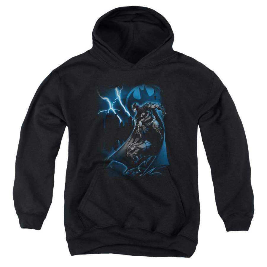 Batman – Lightning Strikes Youth Pull Over Hoodie