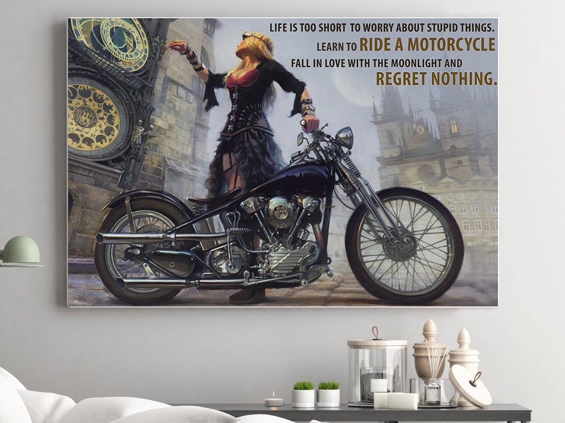 Biker Life Too Short Worry About Stupid Thing – Poster