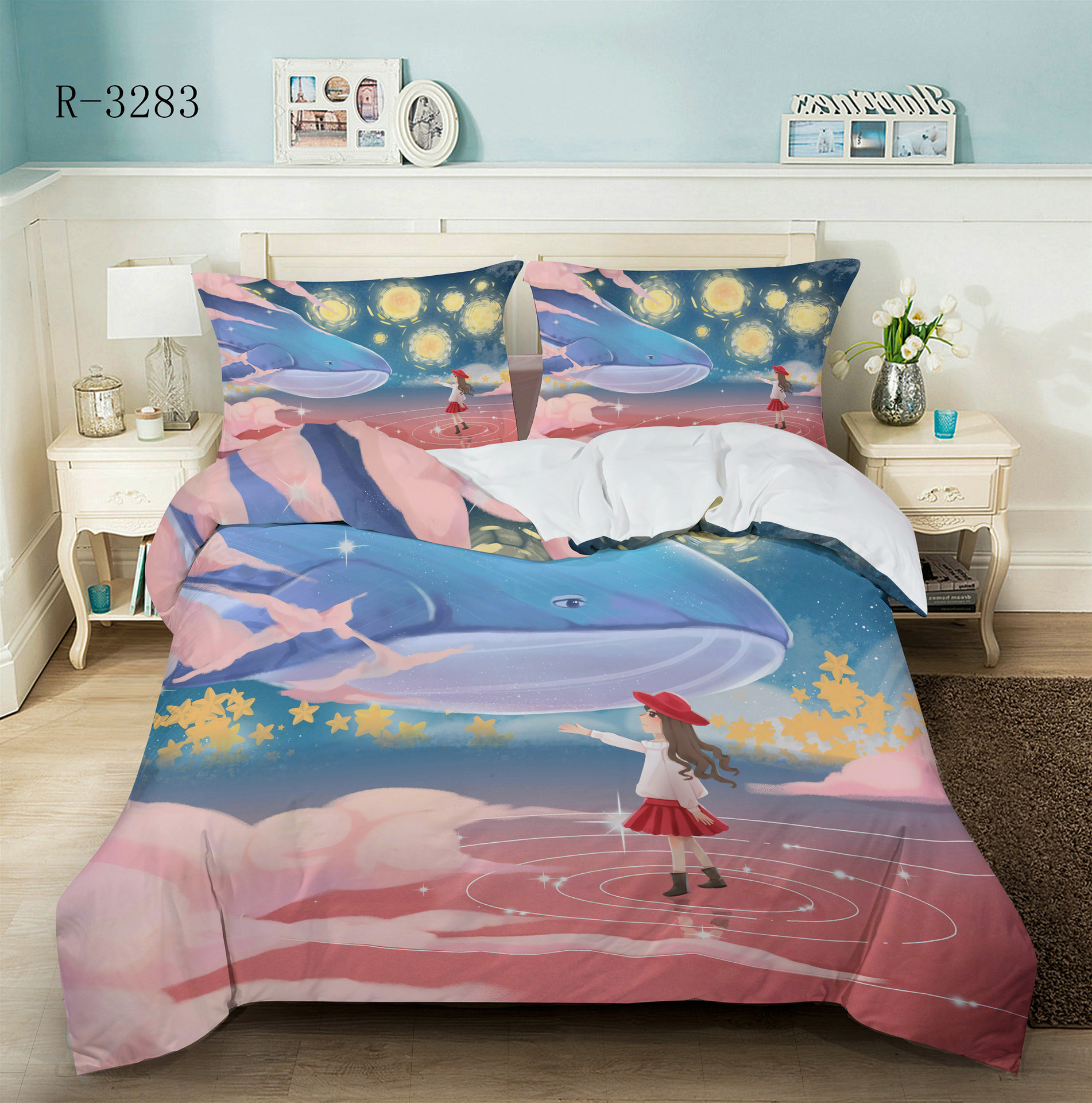 Bedding Outlet Duvet Cover Set Killer Whales Bedspreads Marine Life Bedding Set Ocean Blue Bed Cover Bedding Set