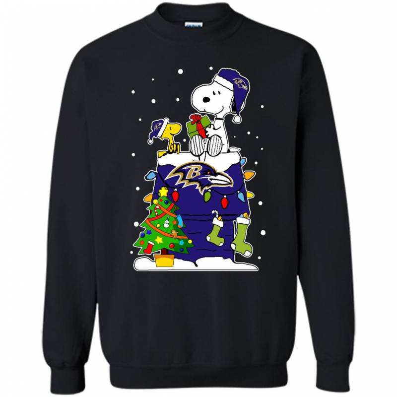 Baltimore Ravens Ugly Christmas Sweaters Snoopy Woodstock – Sweatshirt