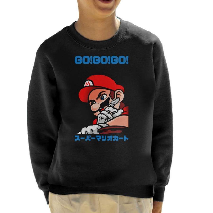 Go Go GO Mario Racing Kart Version III Kid’s Sweatshirt