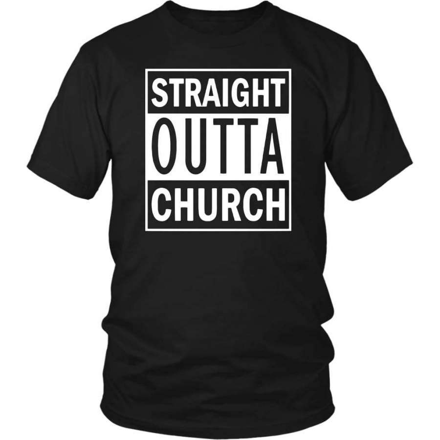 Straight outta church t shirt – christian t shirts