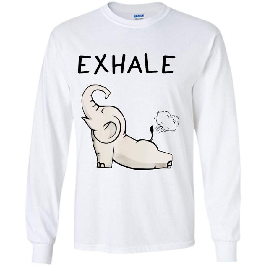 Yoga Elephant Exhale – Gildan Long Sleeve Shirt