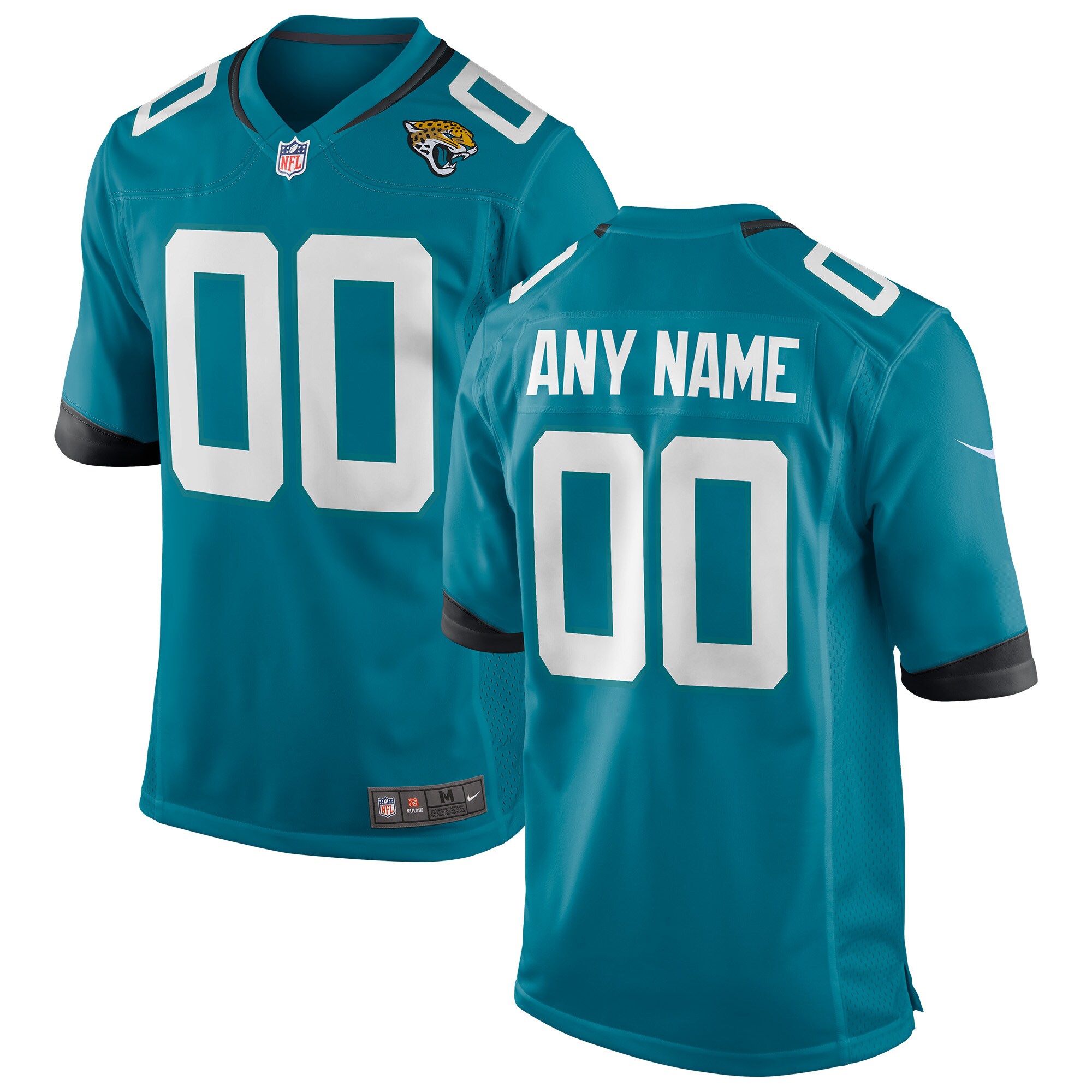 Youth Jacksonville Jaguars Teal Custom Game Jersey