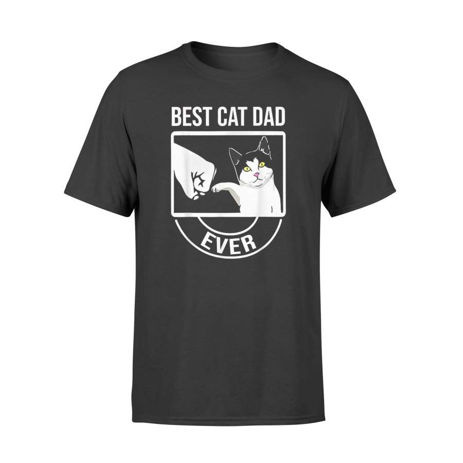 Best Cat Dad Ever Paw Kitten Cat Fist Bump T-Shirt