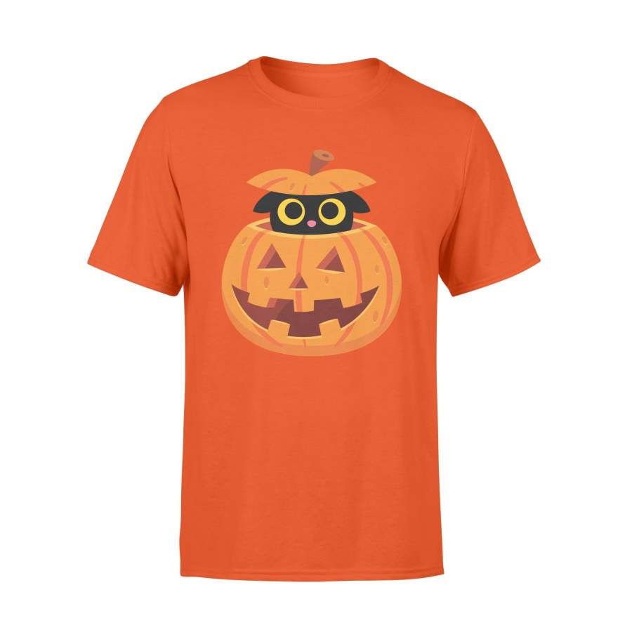 Black Kitten in the Pumpkin T shirt