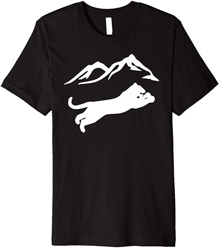 white mountains and white tiger Premium T-Shirt