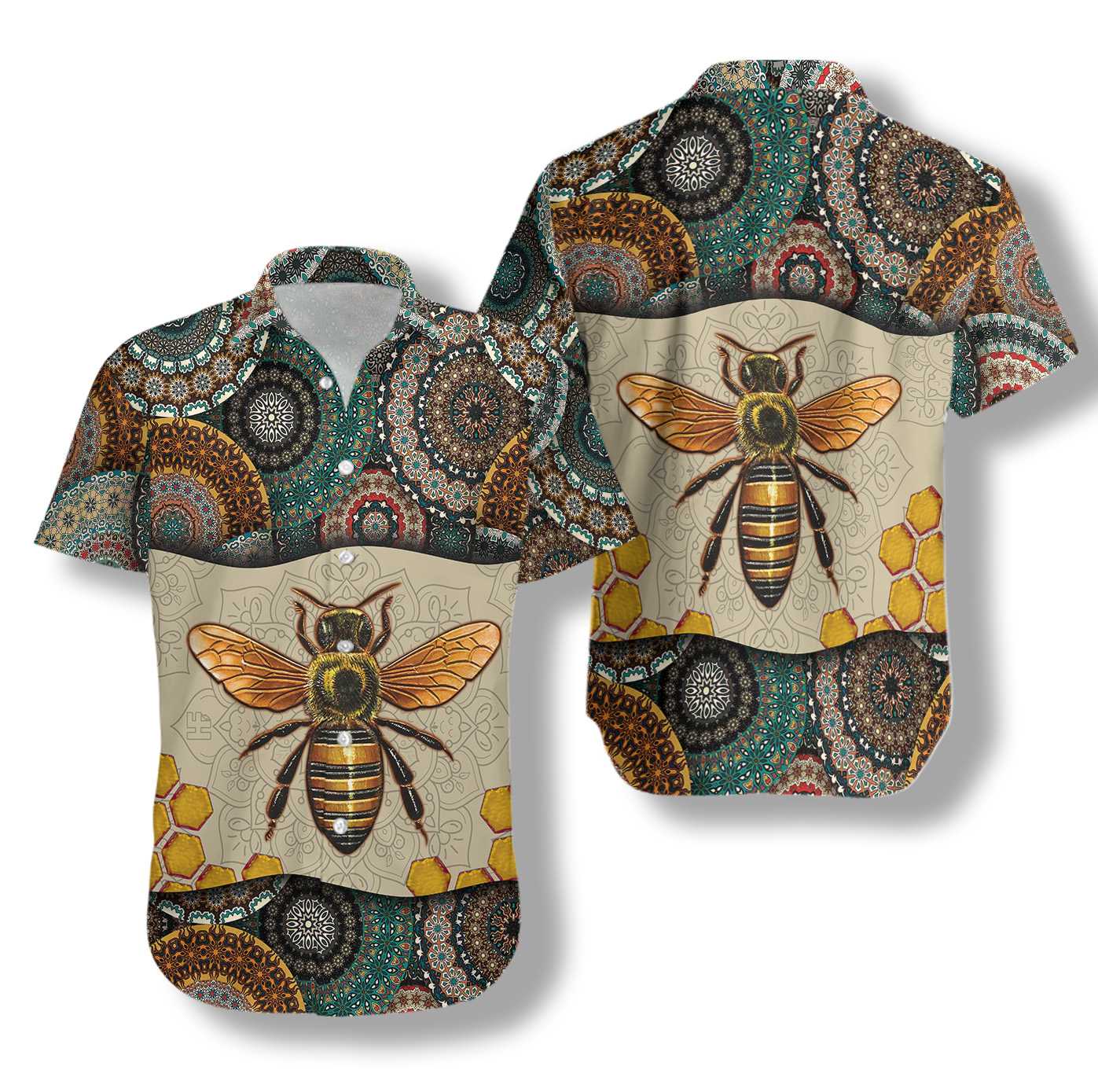 Boho Mandala Bee Hawaii Shirt Ha73870