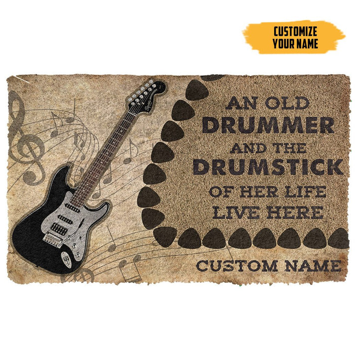 Waybackapparel Electric Guitars An Old Guitarist Custom 3D Doormat