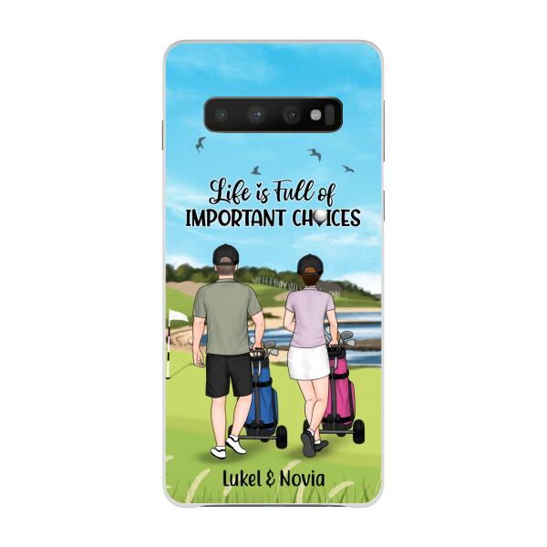 Personalized Phone Case, Golf Pushing Cart Partners – Couple And Friends, Gift For Golf Lovers