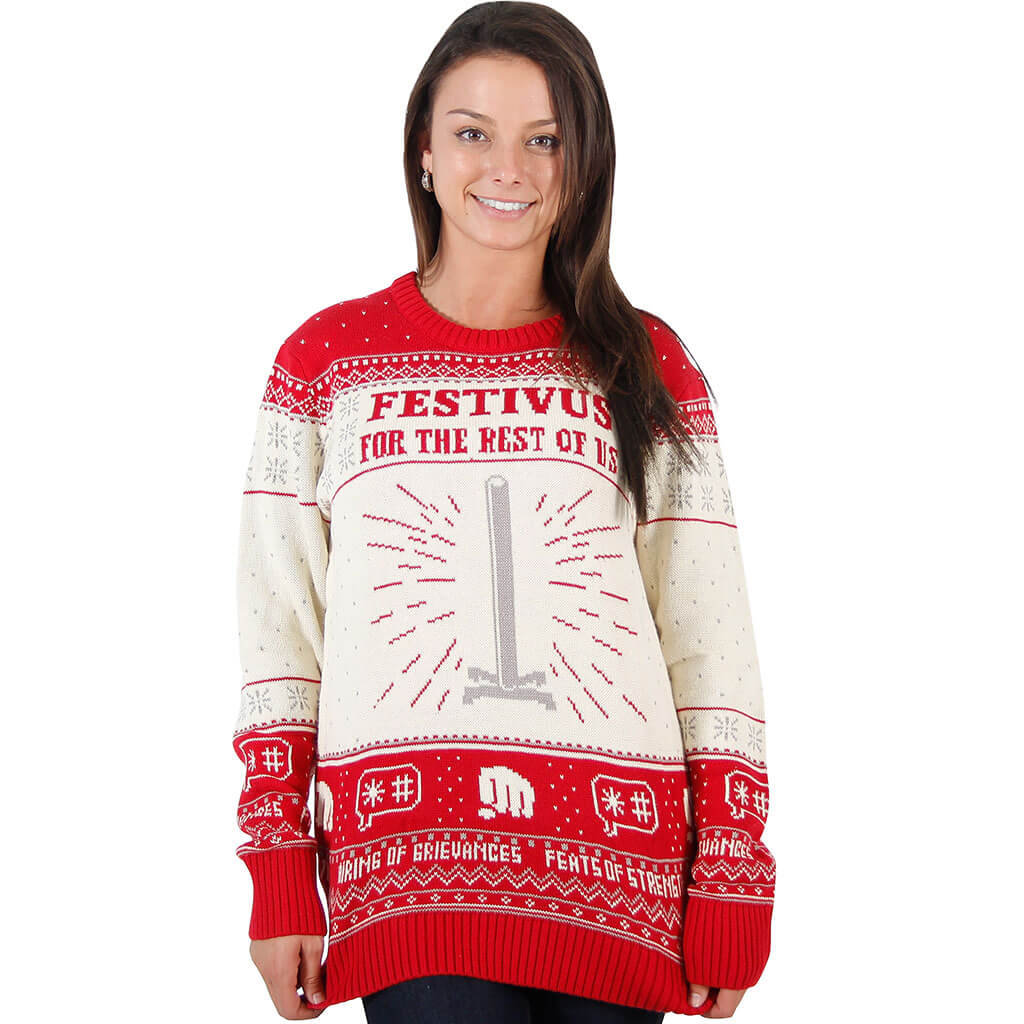 Women’S Seinfeld Festivus For The Rest Of Us Pole Ugly Christmas Sweater