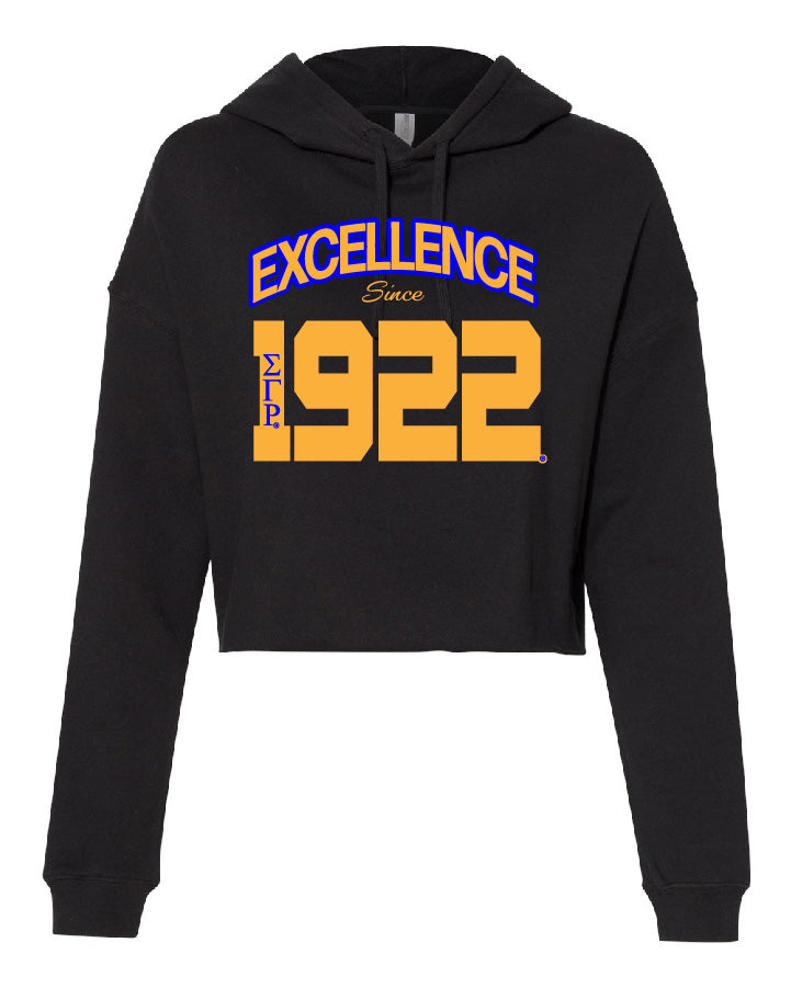 Sigma Gamma Rho Excellence Cropped Hooded Sweatshirt