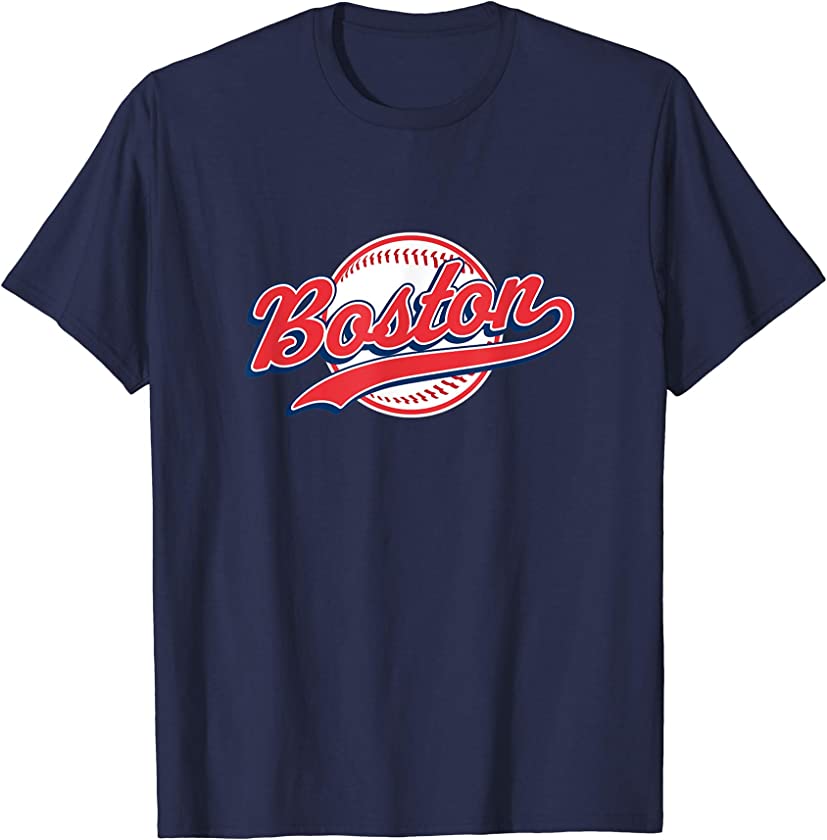 Boston T-shirt Vintage Baseball Throwback Retro Tee