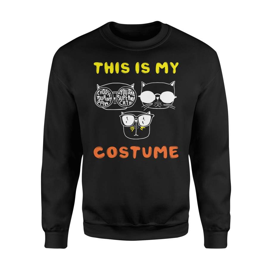 Grumpy Cat Halloween This Is My Costume Graphic Halloween Sweatshirt