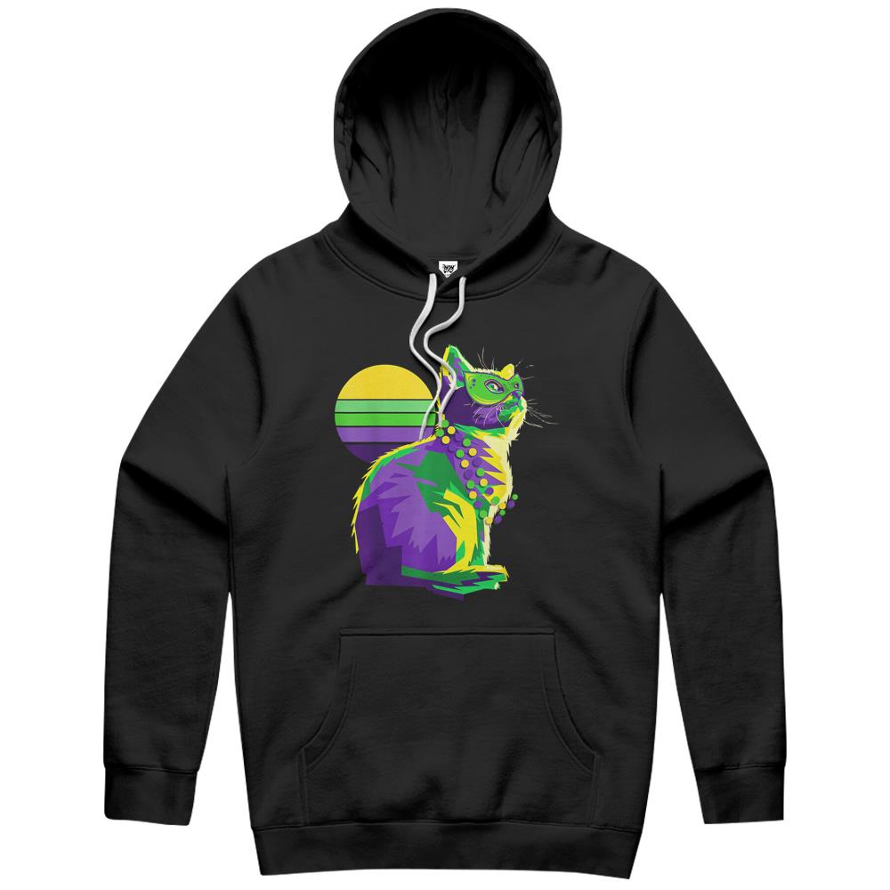 Cute Mardi Gras Kitten New Orleans Cat Owner Hoodie