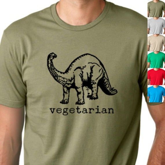 Vegetarian Dinosaur Funny T Shirt Humor Tee Gifts For Vegetarians T Shirt Vegan Graphic Tee Art Dino Tee