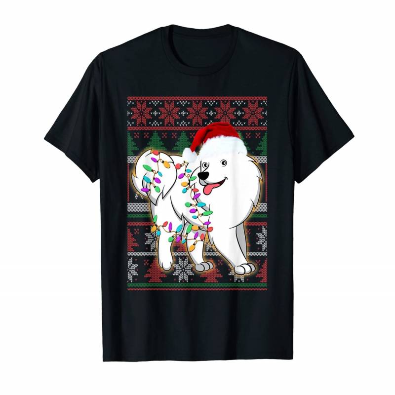 American Eskimo Dog Ugly Sweater Christmas Gifts T-shirt