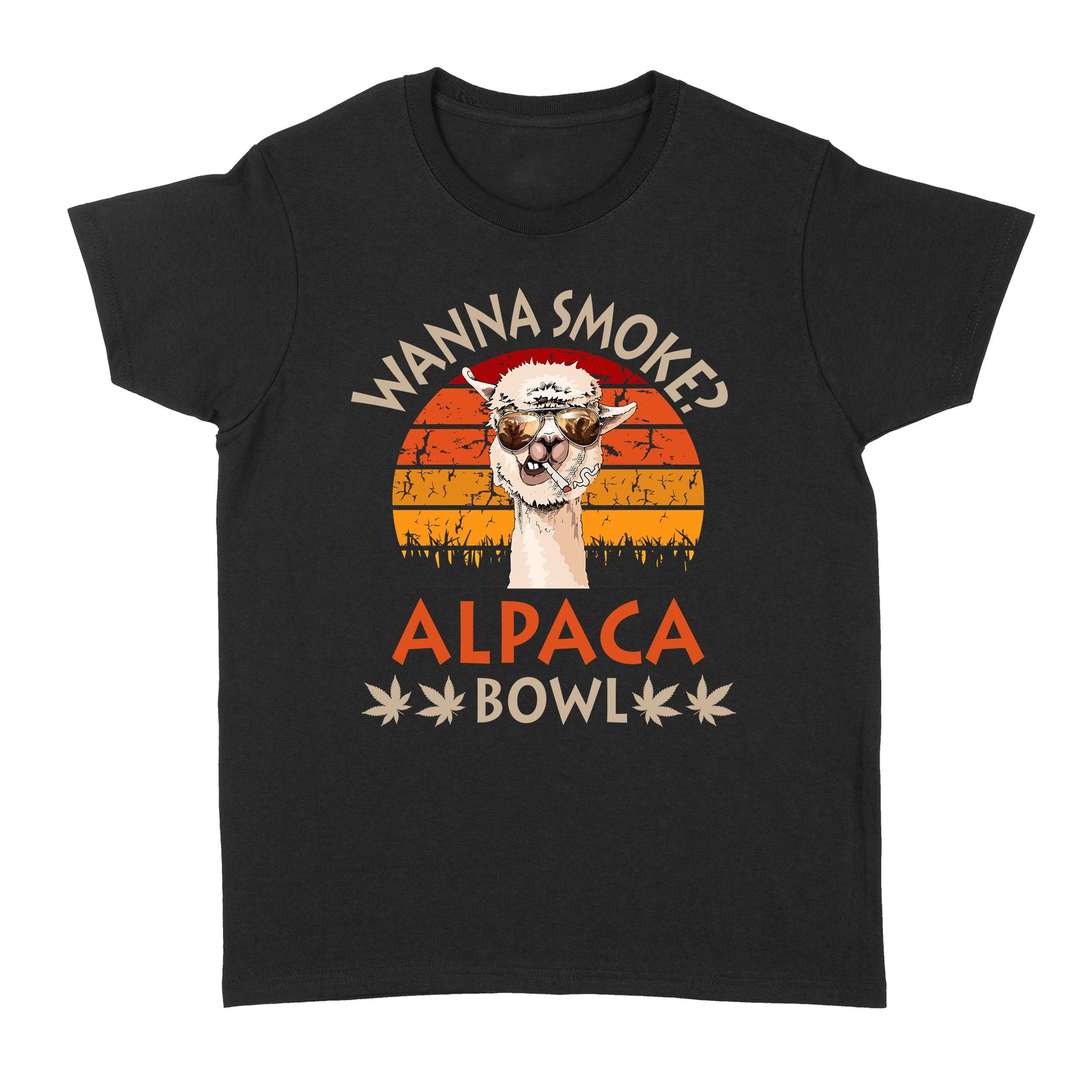 Wanna Smoke Alpaca Bowl Funny Llama Is Smoking – Standard Women’s T-shirt