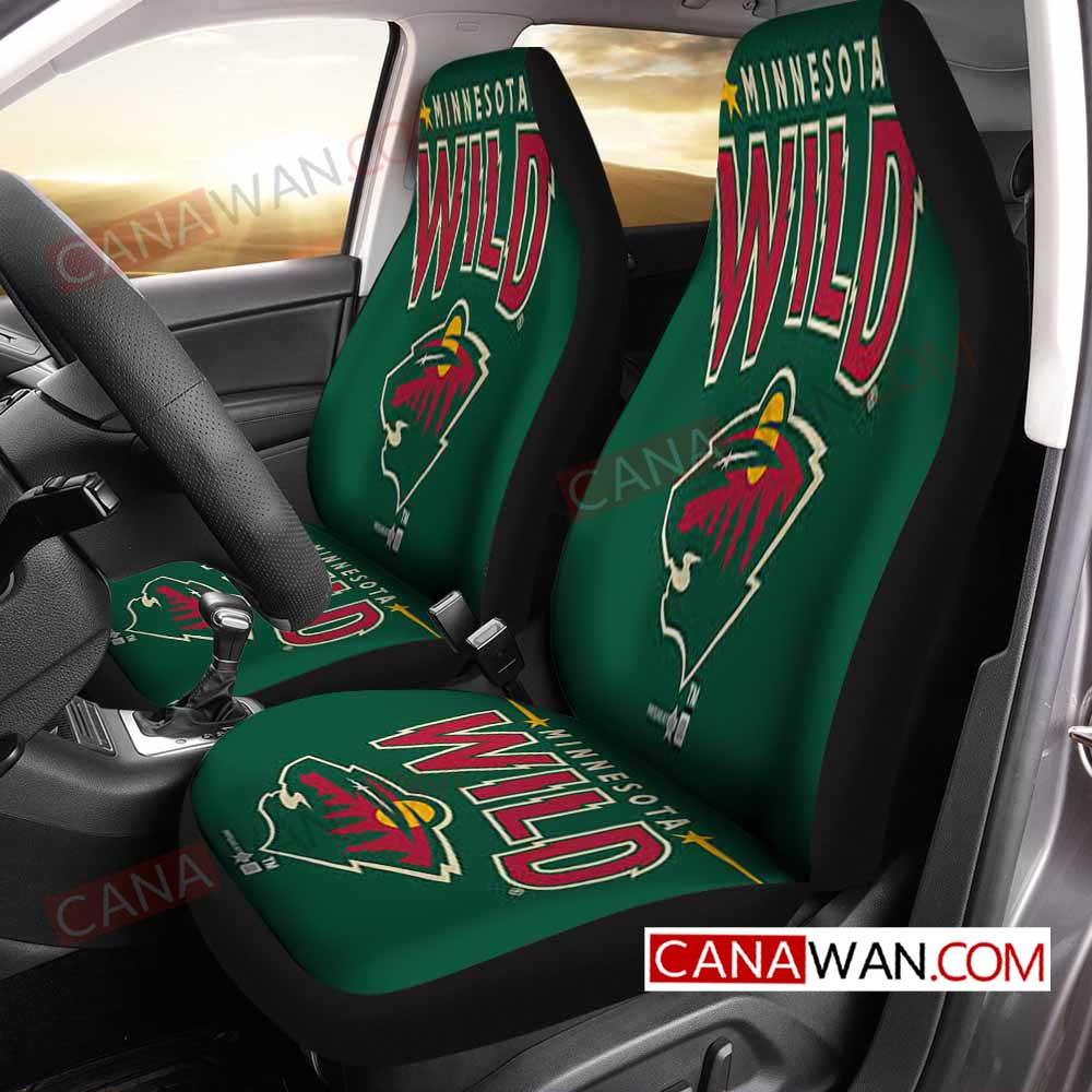 Minnesota Wild Style127 3D Customized Personalized Car Seat Cover