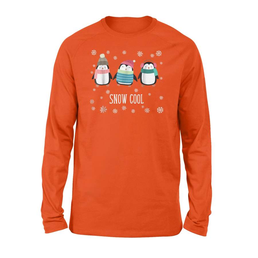 Cute Penguin Snow Cool Winter Christmas Long Sleeve T-Shirt