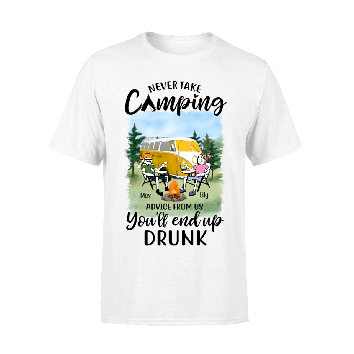 Personalized T Shirt – Funny Couple Camping, Custom Gift For Camping Lovers