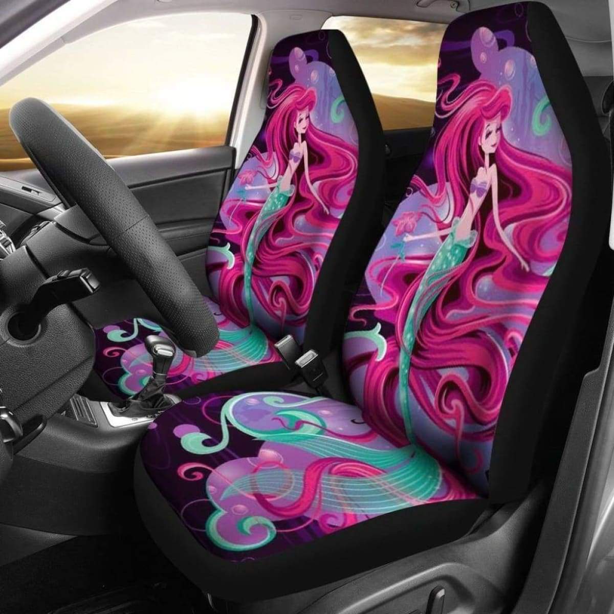 Ariel Car Seat Covers The Little Mermaid Cartoon Fan Gift Universal Fit 051012