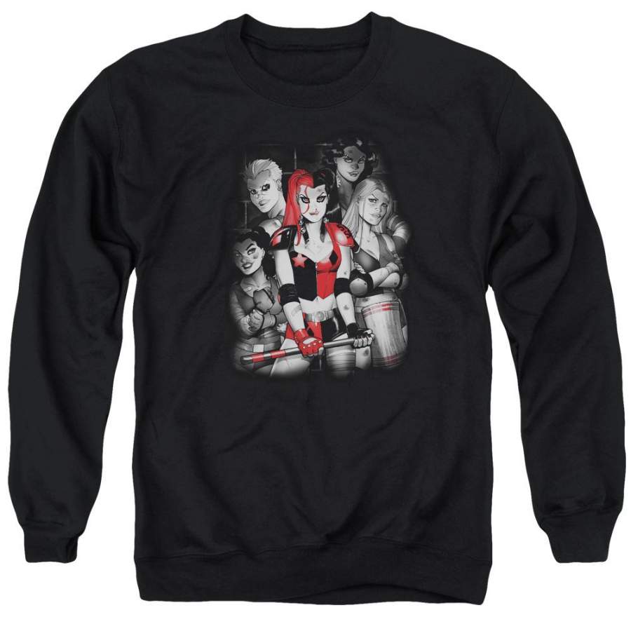 Batman – Bad Gals Bw Adult Crewneck Sweatshirt