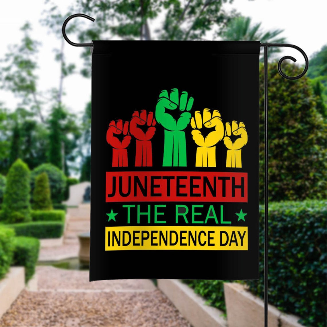 Juneteenth African Flag, Black Lives Matter Flag, Black Freedom Flag, Juneteenth Flag, African American Civil Rights Lawn Yard Decor Pg007