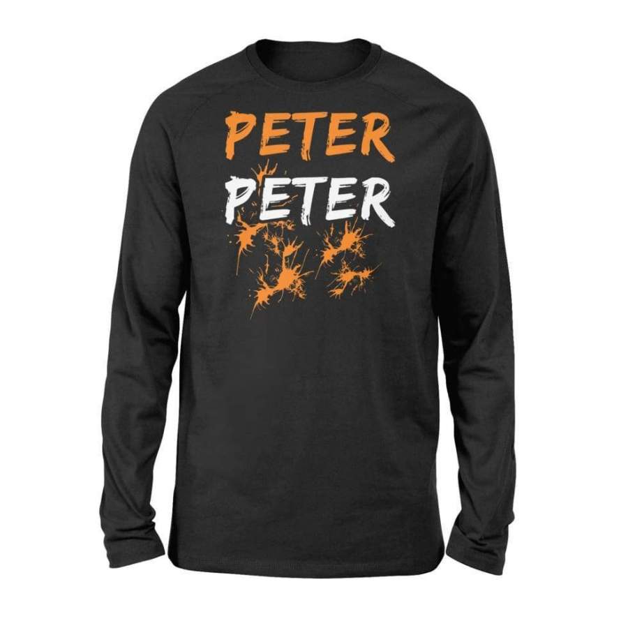 Mens Couples Halloween Costume Shirt Peter Peter Pumpkin Eater Costume – Standard Long Sleeve
