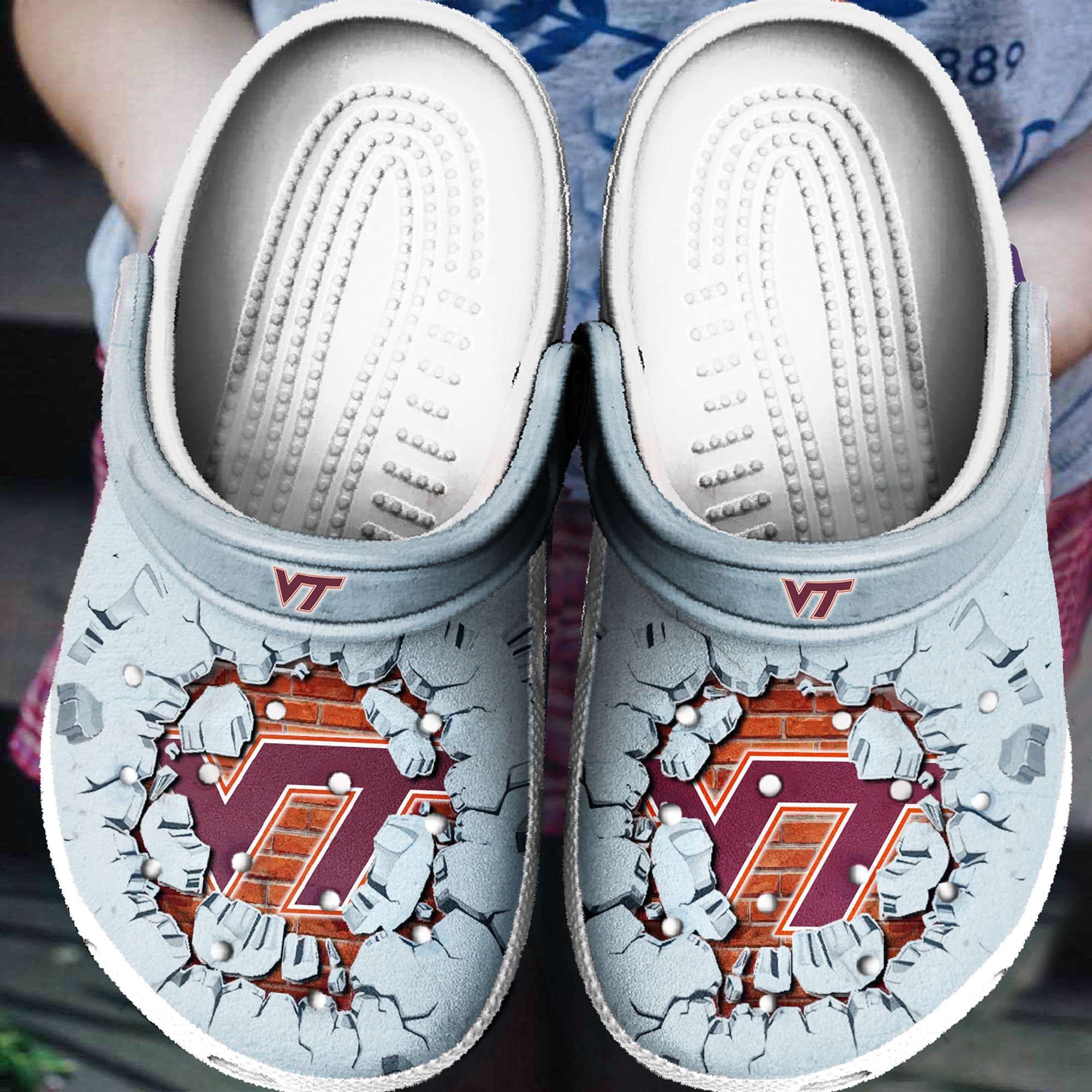 Virginia Tech Hokies Tide Crocs Clog Shoes