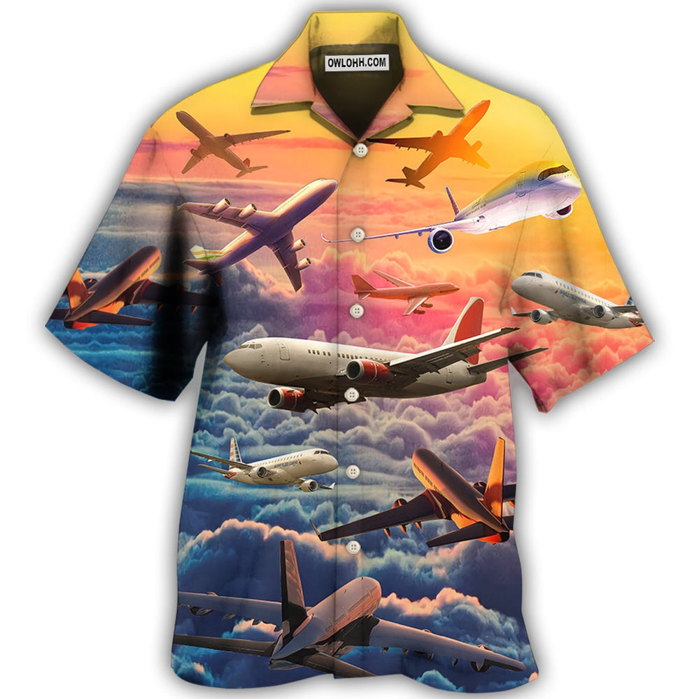 Airplane Let Your Dreams Take Flight Style – Hawaiian Shirt – Owl Ohh