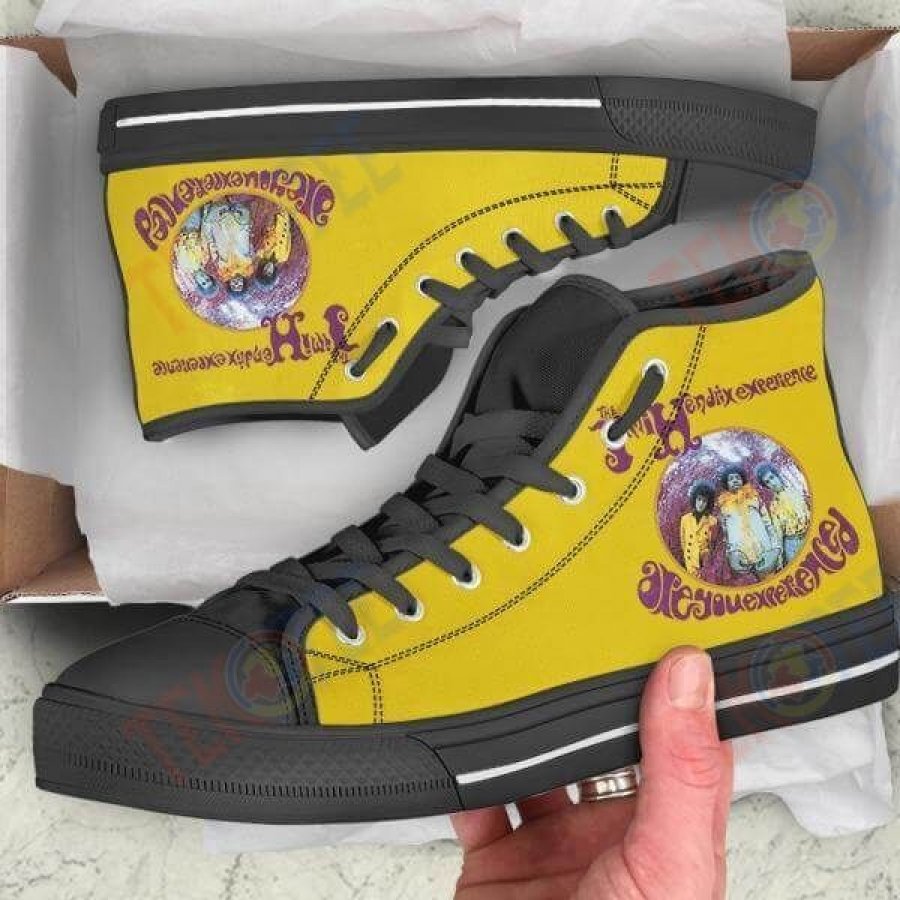 Mens Womens Jimi Hendrix High Top Vans Shoes TMT236