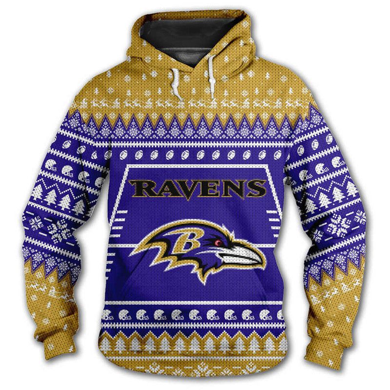 Baltimore Ravens Hooded Pullover Unisex Casual Sweatshirt