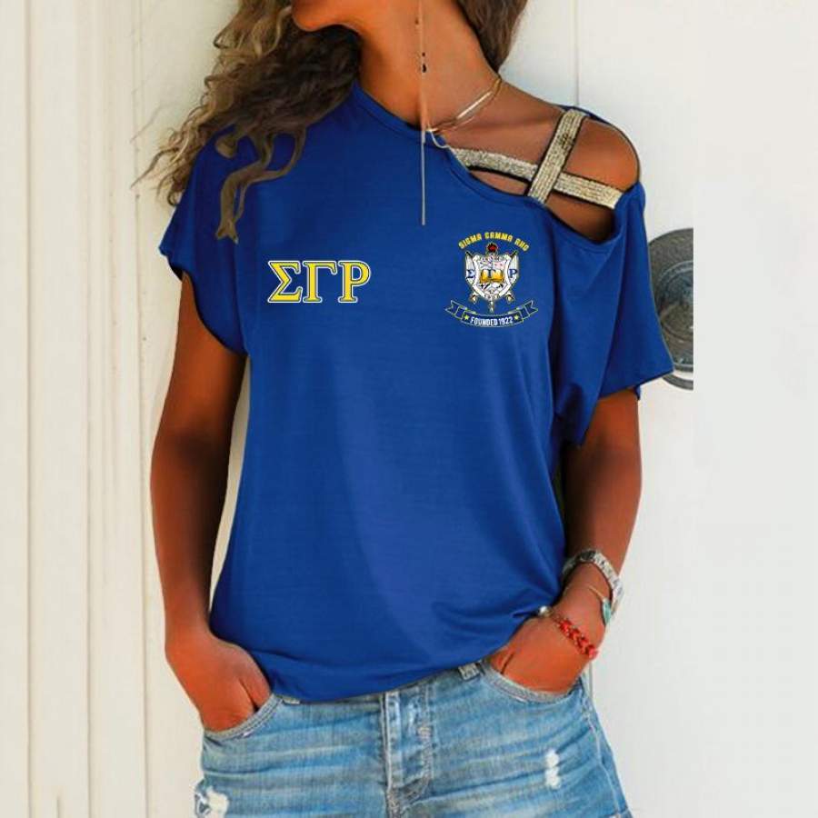 Sigma Gamma Rho One Shoulder Shirt 24320203