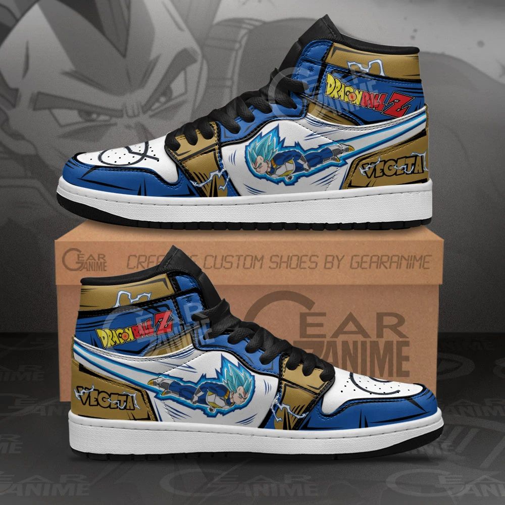 Vegeta Blue Sneakers Custom Whis Symbol Dragon Ball Anime Shoes Unisex Men Women