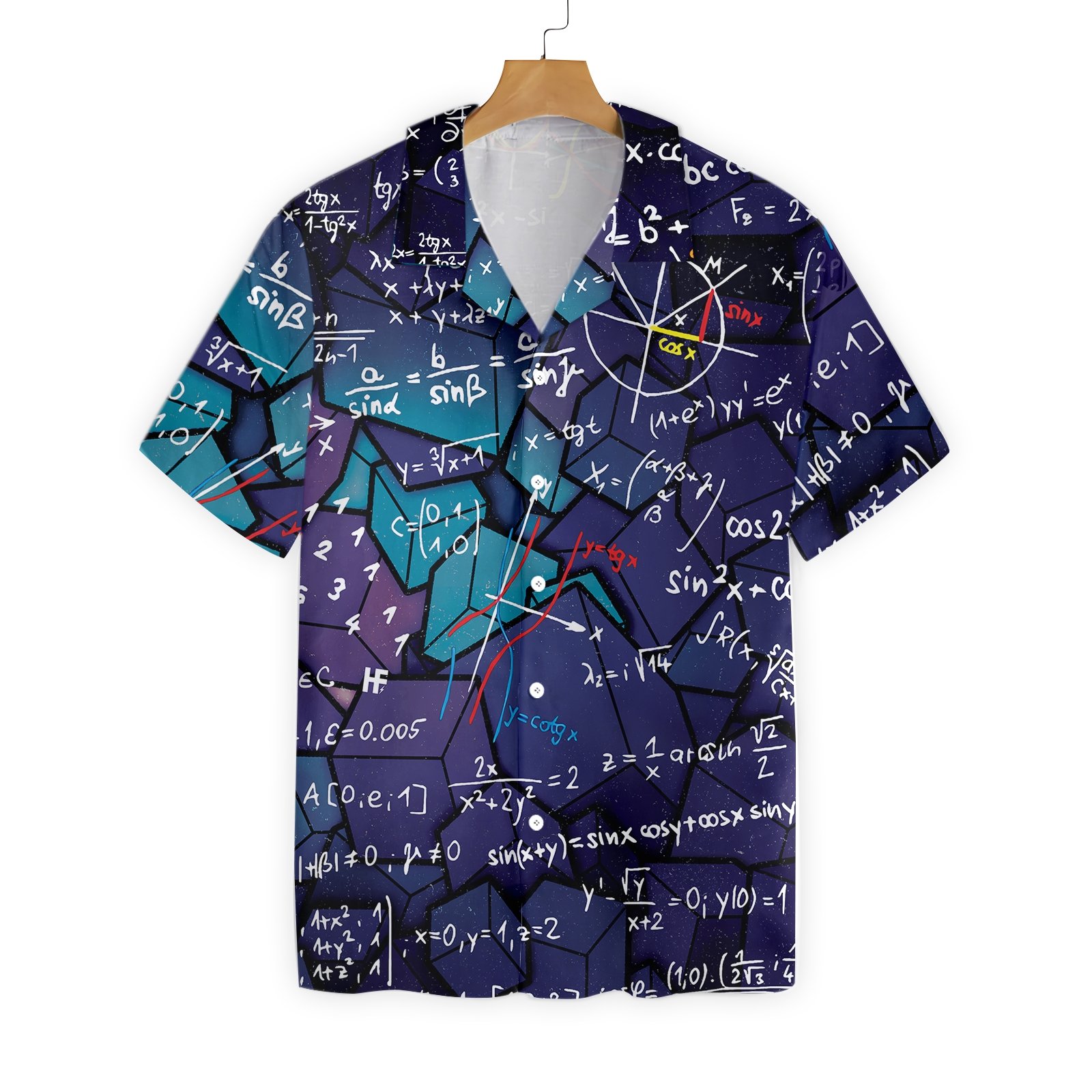 I Love Math Digital Pattern 1802 Hawaii Shirt Ha1801