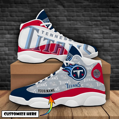 Tennessee Titans Custom Air Jordan 13 Sneaker Custom Sports Runing Shoe