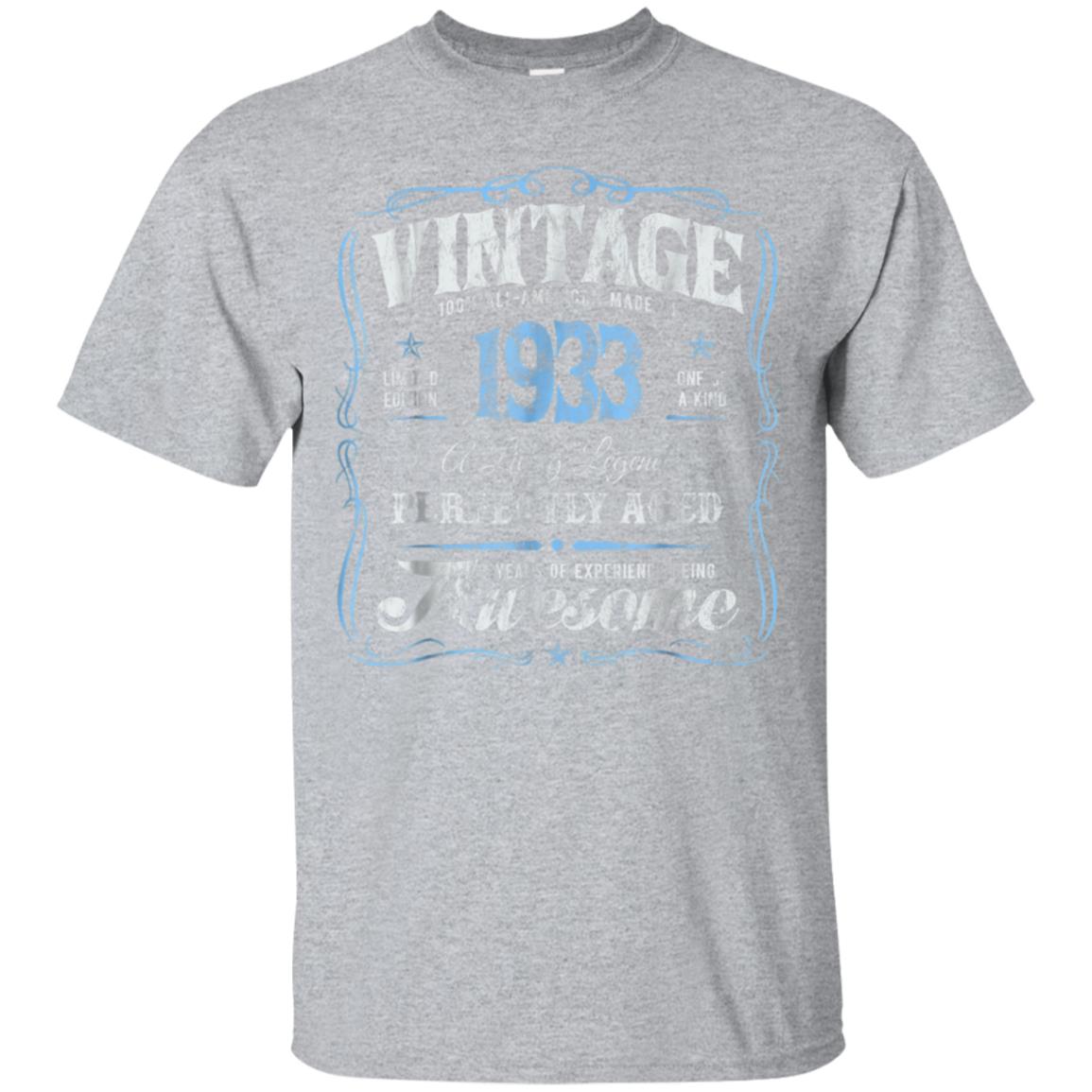 86th Birthday T-Shirt Made In 1933 Vintage 86 Years Old Gift