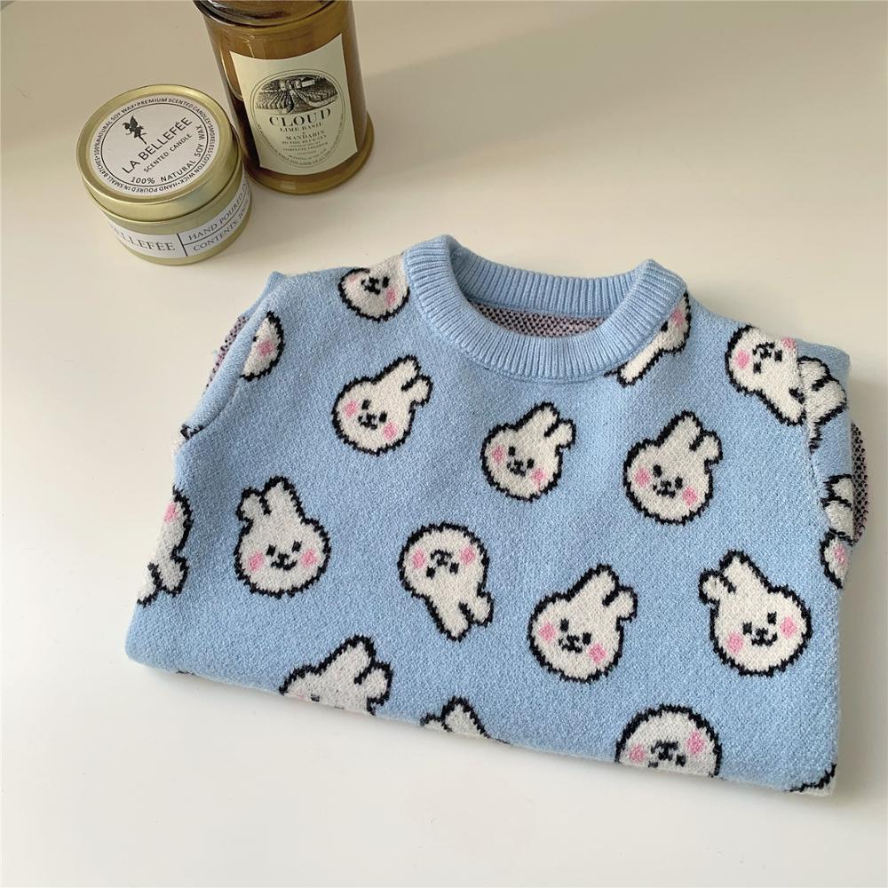 New Dog Clothes Rabbit Cartoon Cute Pet Sweater Small And Medium Dogs Clothing Winter Warm Cat Sweatshirt Puppy French Bulldog alx