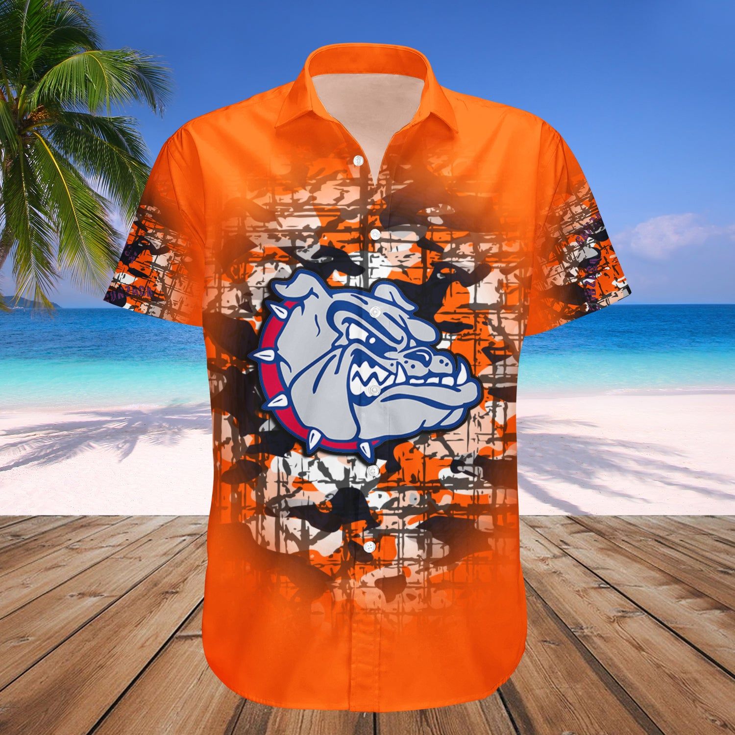 Gonzaga Bulldogs Hawaii Shirt Camouflage Vintage – NCCA