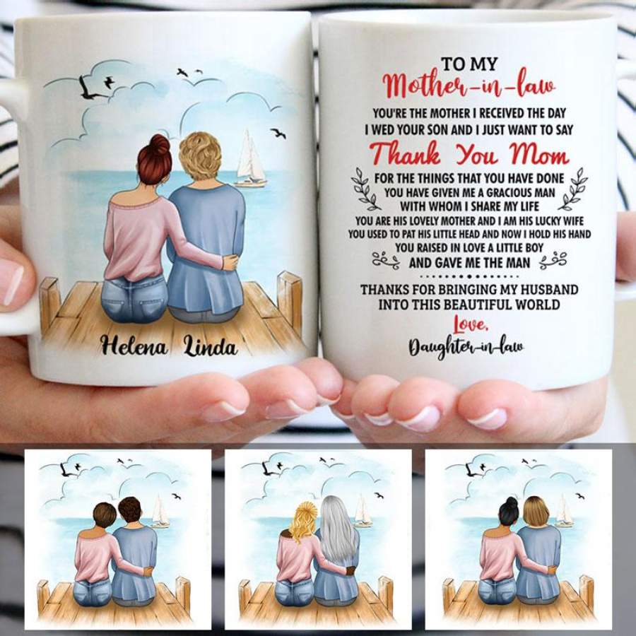 To my Mother-in-law, Thank you Mom, Customized mug, Personalized gifts, Mother’s Day gifts