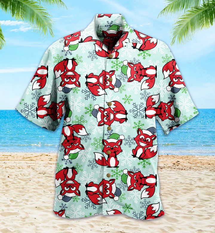 Christmas Fox Snowflake Red Hawaii Shirt Lover Hawaii For Men Women Ha83674