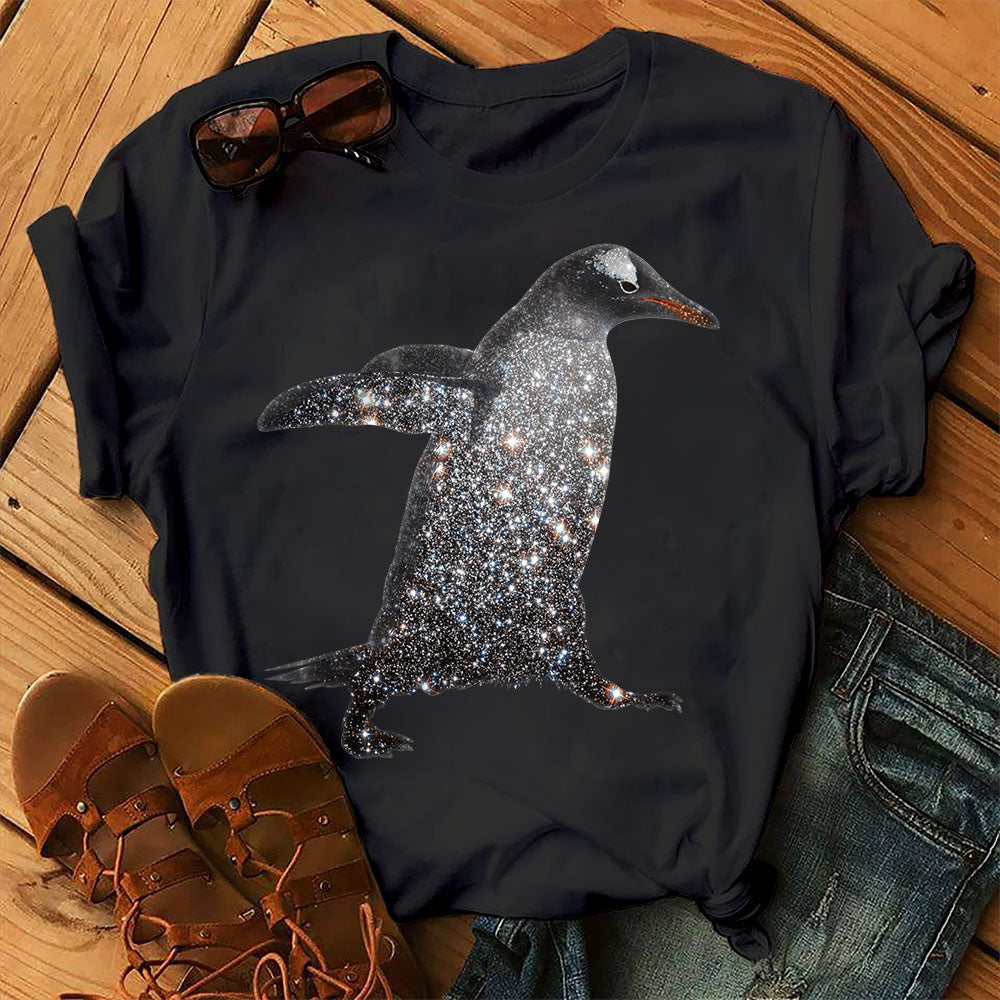 Penguin Galaxy Shiny Amazing Cute Funny Gift Graphic Unisex T Shirt, Sweatshirt, Hoodie Size S – 5XL