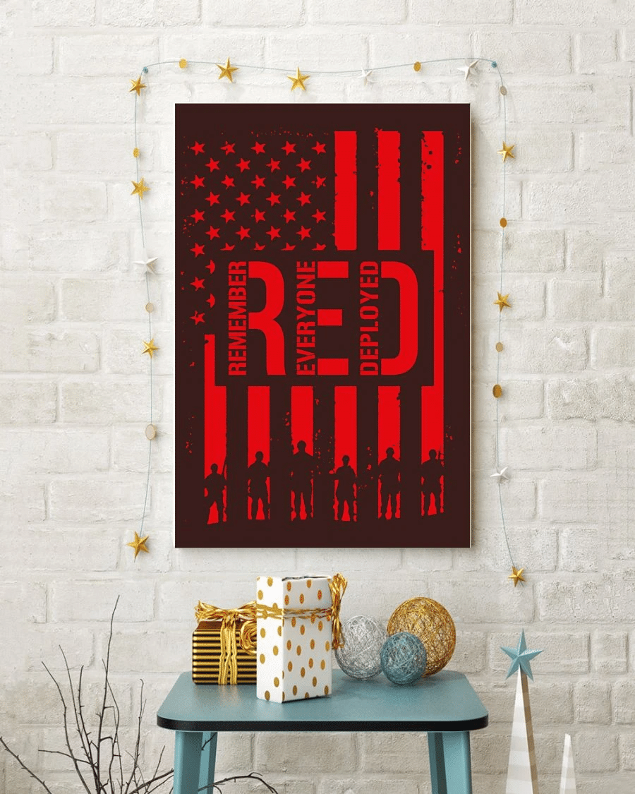 Veteran Remember Everyone Deployed Poster Canvas – Vintage Home Decor Wall Art Evg80989