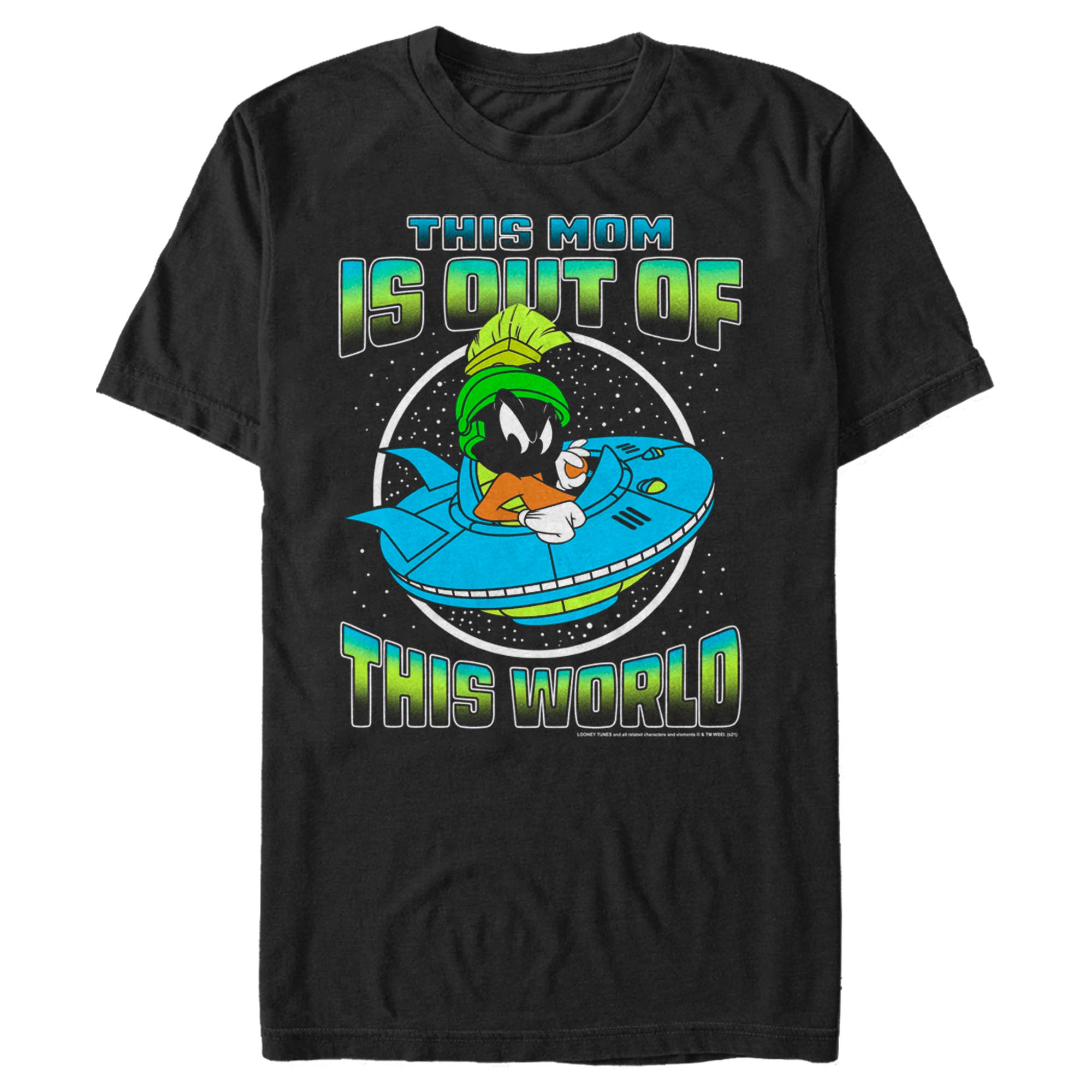 Looney Tunes Men’S Mother’S Day Marvin The Martian This Mom Is Out Of This World  T-Shirt