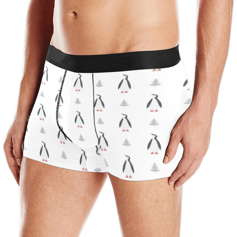 Penguin Pattern Men’S All Over Print Boxer Briefs Men’S Underwear