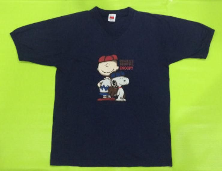 Vintage! 90s Charlie Brown & Snoopy Hip Hop T-shirt 9480