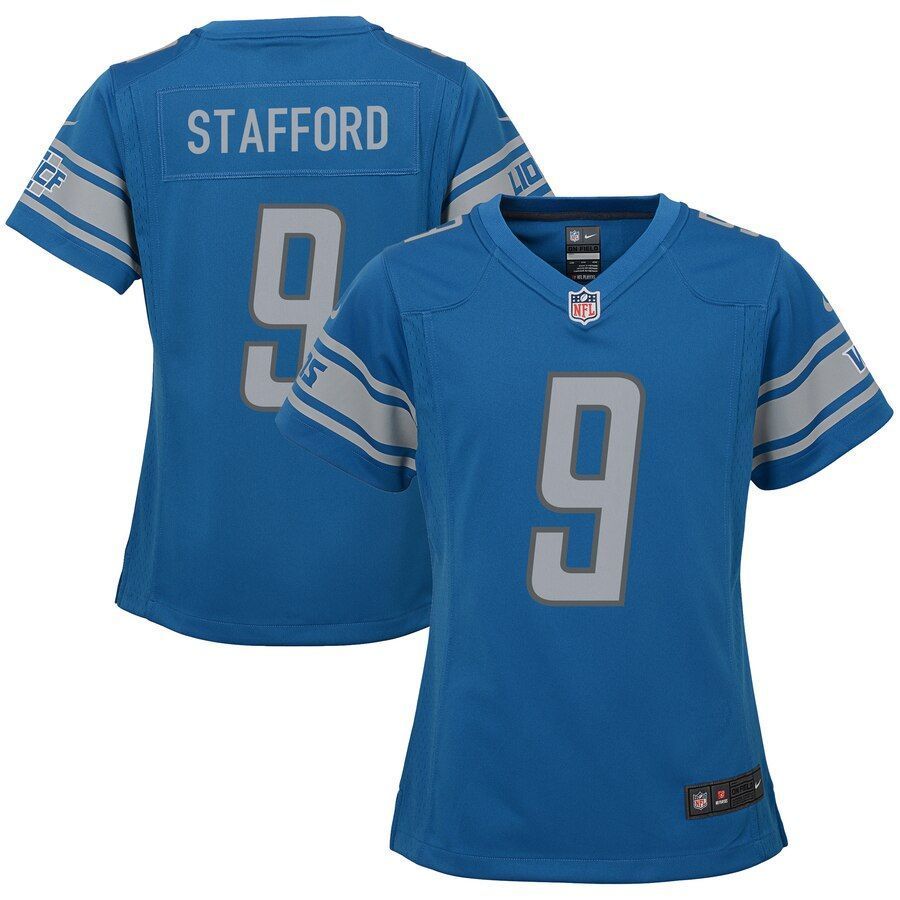 Matthew Stafford Detroit Lions Girls Youth Game Jersey Blue 2019