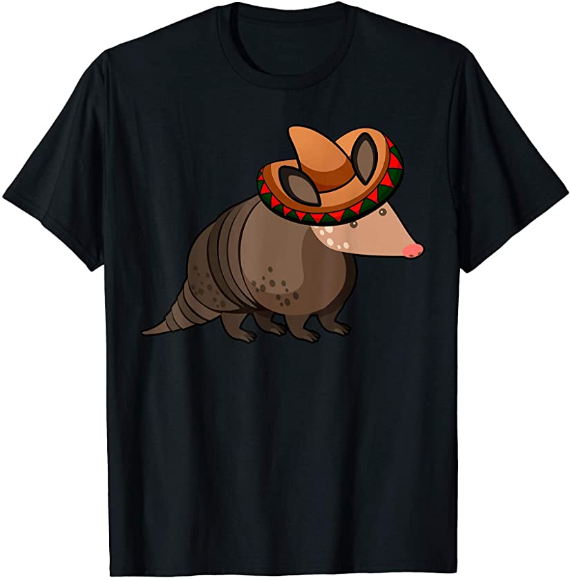 Armadillo Mexican Sombrero Tee Funny Cinco de Mayo Party T-Shirt