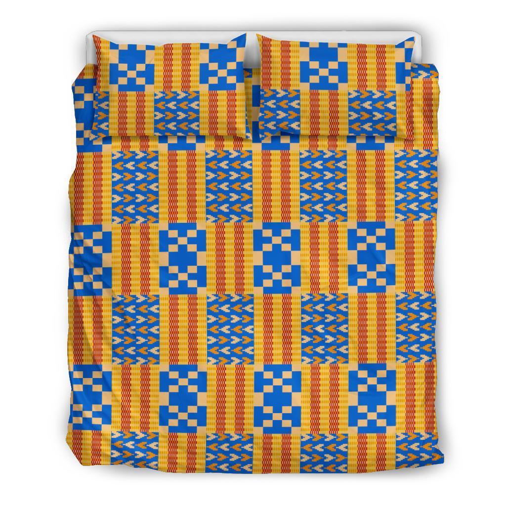 Greek Life Bedding Set – Kente Cloth Weaving Style Duvet Cover & Pillow Cases